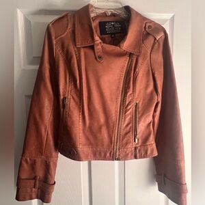 Blanc Noir Women's Brown Leather Jacket
